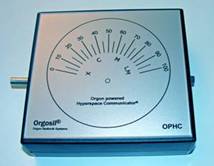 Orgon verstärktes Radionikgerät
OPHC Orgon powered Hyperspace Communicator®
mit Silberrohr und Anschlussbuchse für
Transmissionskabel mit Transmissionsplatte oder 
Transmissionskabel mit Punkturspitze